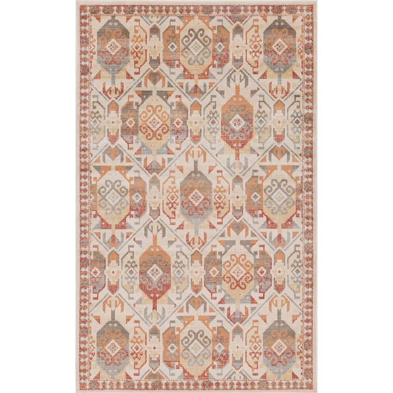 Superior Zuleyka Aztec Southwestern Indoor Area Rug, 5' x 8', Rust