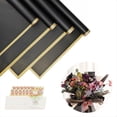 thumbnail image 2 of 20 Hojas de Papel de Regalo de Flores con 10 Tarjetas de Felicitación, Papel de Regalo de Ramo, Papel de Embalaje Floral, Negro, 2 of 8