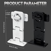 FXMLRLK 1 Pack Flip Latch Lock,90/180 Degree Aluminum Alloy Right Angle Lock Latch,Flip Gate Latches Hardware,Security Sliding Door Lock fo Cabinets,Barn Door,Bathroom(Black)