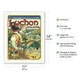 thumbnail image 2 of Fast And Luxurious Trains To Luchon France - Vintage Railroad Travel Poster by Alphonse Mucha c.1895 - Fine Art Matte Paper Print (Unframed) 11x14in, 2 of 3