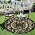 thumbnail image 4 of Aonewoe Round Outdoor Rugs 5Ft Waterproof Patio Plastic Straw Rug Reversible Camping Carpet Indoor Outdoor Area Rug for Patio,Deck,Balcony,Picnic,Beach,Outside, 4 of 8