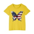 thumbnail image 1 of Vestido Corto de Verano Niños Niños Niñas Camiseta de Algodón Cuello Redondo Lindo Día de la Independencia Imprimir Top, 1 of 6