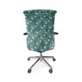 thumbnail image 5 of Ambesonne Flamingo Office Chair Cover Stretchable High Back, Tropical Plants Hibiscus, Dark Teal Rose Magenta, 5 of 6