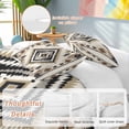 thumbnail image 3 of Boho Black Brown Bedding 3 Piece Duvet Cover Set Full Size, Vintage Geometric Southwestern Ethnic Soft Microfiber Comforter Cover with Zipper Closure & Pillowcases, FadeResistant Quilt Cover, 3 of 9