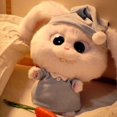 thumbnail image 2 of Conejo de peluche blanco de 35 cm con forma de bola de nieve, conejo kawaii, zanahoria de peluche con orejas móviles, muñeco de dibujos animados, juguete para niños, regalo de cumpleaños, 2 of 5