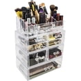 thumbnail image 2 of Sorbus Acrylic Makeup Organizer Set - Vanity Countertop Cosmetics and Jewelry Storage Case Display with 7 Easy Glide Drawers 16 Slot Top Tray, 2 of 6