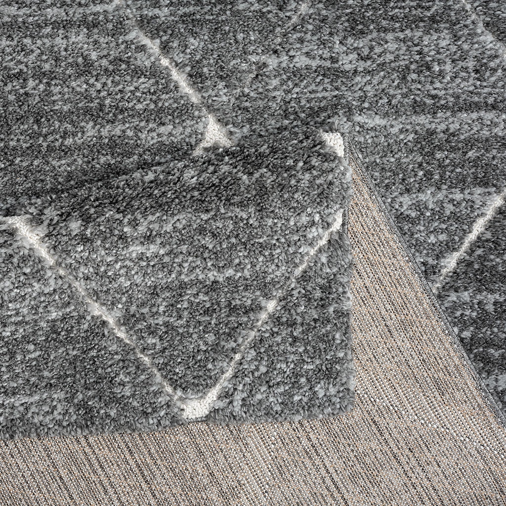 MAYEERTY 8'x10' Trellis Area Rug for Living Room Bedroom in Grey and Cream