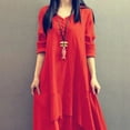 thumbnail image 3 of Women Linen Dresse Layering Vintage Robe Loose Long Dress Oversize Female Spring, 3 of 10