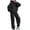 Black, variant on Lmnyox 2 Piece Outfits for Women Tracksuit Set Long Sleeve Pullover Hoodies and Sweatpants Set with Pocket