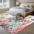 thumbnail image 4 of Ocean Area Rugs 5x7 ft Sea Turtle Jellyfish Octopus Seahorse Coral Coastal Washable Rug Non Slip Indoor Carpet Absorbent Floor Mat for Living Room Bedroom Dining Room, 4 of 9
