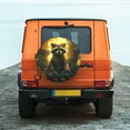 thumbnail image 6 of Salouo Tree Meditating Raccoon Print Spare Tire Cover 14-17 inch Spare Tire Protector Universal Tough Tire Wheel Cover for Trailer SUV and Truck-14 inch, 6 of 6