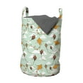 thumbnail image 1 of Spring Laundry Bag, Flying Kites in the Sky Among Fluffy Clouds Colorful Tails Clear Day Fun Activity, Basket with Handles Drawstring Closure for Laundromats, 13" x 19", Multicolor, by Ambesonne, 1 of 4
