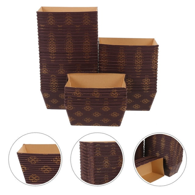 Multipurpose Disposable Paper Loaf Pans with Smooth Surface for Easy Release and Storage Multi Color 50pcs