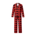 thumbnail image 2 of Pyjamas Classiques de Noël Assortis pour la Famille, Ensemble de Pyjama à Carreaux Rouges à Manches Longues et Pantalons, 2 of 10