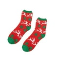 thumbnail image 5 of WTXUE Quarter Socks, Fuzzy Socks Warm Socks Super Cute Warm Plush Soft Print Women's Christmas Ear Socks Socks Winter Socks Red, 5 of 6