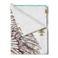 thumbnail image 2 of Ethnic Soft Flannel Fleece Throw Blanket, Traditional Native Man Portrait Illustration Print, Cozy Plush for Indoor and Outdoor Use, 60" x 80", Chocolate White Teal, by Ambesonne, 2 of 5