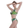 thumbnail image 6 of Picia Skull and Palm Leaves Women's High Waisted Bikini Scoop Neck Swimsuit Two Pieces Bathing Suit-X-Large, 6 of 8