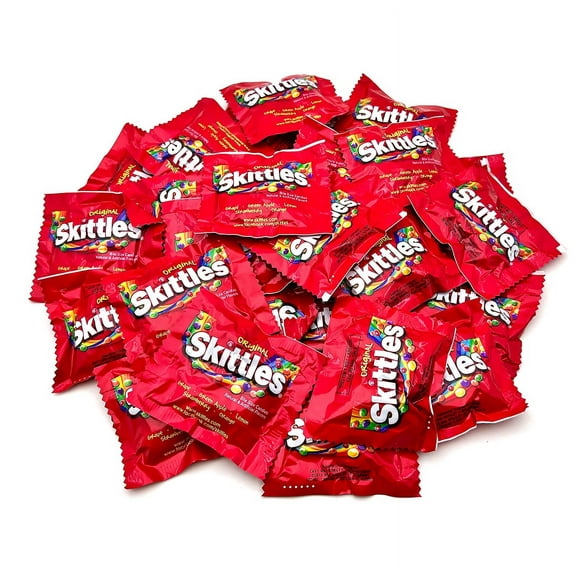 SKITTLES Original Fun Size, Individual Packs, 5 Flavors - Bulk Candy (4 Pounds)