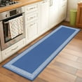 thumbnail image 3 of Dark Blue Greek Key Large Area Rugs for Bedroom Living Room, Soft Non Slip Carpet Bedside Rug, Geometric Greece Ancient Farmhouse Geo Rectangular Floor Cover Kitchen Accent Rug 2'x6' for Office, 3 of 9