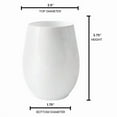 thumbnail image 4 of Smarty 12 oz. White Elegant Stemless Plastic Wine Glasses 64ct, 4 of 8