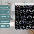 thumbnail image 3 of Funny Cat Shower Curtain Black Cute Animals Theme Cool Kitty Shower Curtains for Bathroom Decor Waterproof Abstract Cartoon Kitten Shower Curtain Sets with 12 Hooks 72"x72", 3 of 6