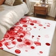thumbnail image 4 of Area Rugs 2.7'x5', Red Gradient Carpet for Living Room Bedroom Dining Room, Abstract Polka Dots Vintage Modern Art Throw Kitchen Rugs Non Slip Washable Rectangle Indoor Outdoor Rugs, 4 of 8