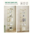 thumbnail image 3 of Bookcase Bookshelf, Tempered Glass Arched Bookshelf for More Storage, 3 of 6