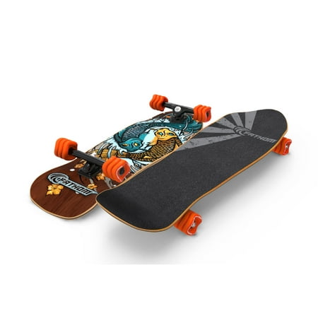 - Fathom by Shark Wheel Komoyo Cruiser Longboard Skateboard Complete, Brown