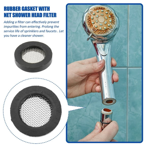 ibasenice 100Pcs Silicone Hose Washers Gasket Kit for Shower Head Faucet Black Water Seal