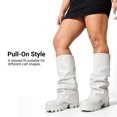 thumbnail image 6 of DREAM PAIRS Women's Slouch Mid-Calf Boots, Ruched Fold-Over Platform Boots, Trendy Chunky Heel Tall Boots for Party, Club and Everyday Wear, 6 of 7