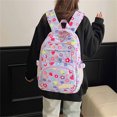 thumbnail image 4 of Weebloom Large School Backpack For Kids Girls Cute 3Pcs School Bags Set 3 Piece Floral Bookbag Middle High School College Purple, 4 of 5