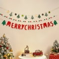 thumbnail image 1 of Dvkptbk Textile Pull Flags Christmas Decorations Flags Flowers Hanging Ornaments Scene Layout Lights Window Surrounding Feeling Hanging Flags Christmas Tree Small Pendants Christmas Decorations, 1 of 6