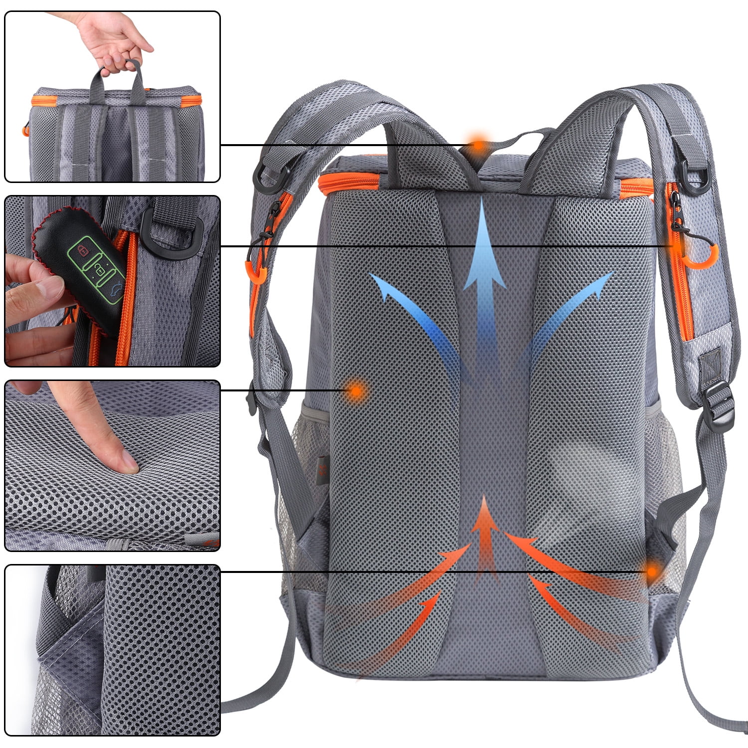 Sougayilang Backpack Cooler 25/30 Can Large Capacity Soft Sided Cooler Bag