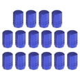 thumbnail image 1 of Unique Bargains 16 tapas universales para vástago de válvula de neumático, cubiertas de vástago de válvula para coches, SUV, bicicletas, camiones, aleación de aluminio, color azul, 1 of 1