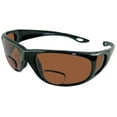 thumbnail image 3 of KnotMaster Adult Rogue Black Polarized Bifocal Fishing Sunglasses Readers Unisex Sports w/ +2.00 Brown Lenses, 3 of 5