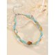 thumbnail image 3 of Nvzi Pulsera de cuentas de arroz de concha Pulsera de cuentas de cristal de concha con colgante de playa, estilo K, 3 of 4