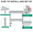 thumbnail image 3 of Studyset Stainless Steel Table for Prep & Work 30 x 24 Inch with Backsplash and 4 Caster Wheels, Commercial Heavy Duty Table with Adjustable Under Shelf for Commercial Kitchen Restaurant Busines, 3 of 8