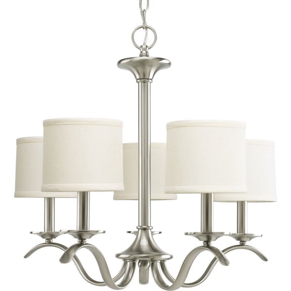 P4635-09-Progress Lighting-Inspire - Chandeliers Light - 5 Light - Drum Shade in Transitional and Traditional style - 22.81 Inches wide by 20 Inches