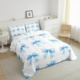 thumbnail image 3 of Feelyou Girly Blue Bowknot Queen Comforter Set, Princess Watercolor Bow-tie Bedding Sets, Teens Kids Girls Women Reversible Bedding Comforter Set, Lightweight Room Decor, 3 Pieces, 3 of 8