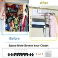 thumbnail image 3 of Space Saving Non-Slip 4 Pack S-Shape Trousers Hangers,Stainless Steel Closet Storage Organizer for Pants, Jeans & Scarves(Black), 3 of 8