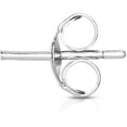 thumbnail image 2 of A&M 925 Sterling Silver 6mm Square Birthstone Stud Earrings, Push Back, Unisex Jewelry, 2 of 3