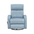 thumbnail image 4 of OakvillePark Bramblecrest Leather Match Swivel Glider Reclining Chair, Blue, 4 of 14
