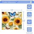 thumbnail image 4 of Coolnut Sunflowers Butterfly Washcloths, Soft and Absorbent Cotton Towel, 4 Pack 12 X 12 Inches Premium Quick Dry Face Towel Wash cloth, 4 of 7