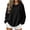 Black, variant on SBYOJLPB Women's Long Sleeve Tops Ribbed Solid-Color Crew Neck Winter Casual Top