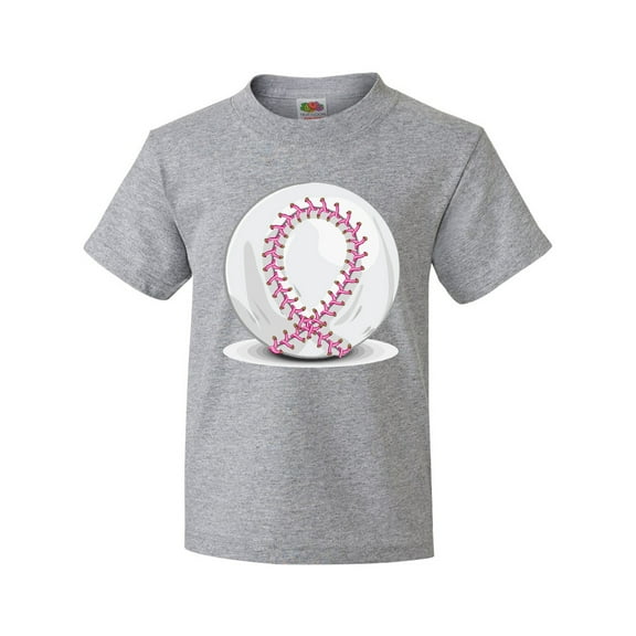 Inktastic Pink Breast Cancer Ribbon Baseba Youth T-Shirt