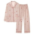 thumbnail image 4 of FCLoft Women's Button Down Pajama Set - 2-Piece Cute Soft Long Sleeve Shirt, Pocketed Lounge Wear, 4 of 4