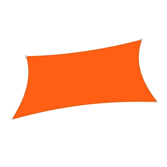 Alion Home 12' x 12' Waterproof Woven Sun Shade Sail in Vibrant Colors (Tangerine Orange)