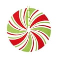 thumbnail image 2 of YIFUNIN 90cm Christmas Tree Skirt, Peppermint Tree Skirt with Red and Green Candy Striped Design, Oversized Christmas Tree Skirt for Holiday Decor, 2 of 8