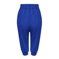 thumbnail image 5 of CHWGFWL Cropped Pants for Women Capri Leggings for Women 2024 High Waisted Cutout Yoga Capris Lightweight Cozy Cropped Pants Solid Soft Pajams Pants White Capri Pants for Women (Blue,XXXL), 5 of 5
