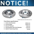 thumbnail image 3 of Detroit Axle - Front Brake Rotors for Volvo S60 XC70 S80 V60 V70, Drilled and Slotted Disc Brake Rotors Replacement : 13.23" inch Rotor, 3 of 8